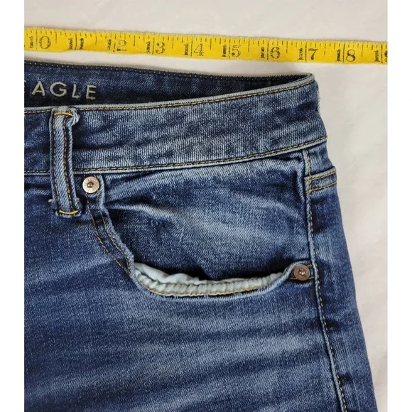 American Eagle Original Bootcut Jeans Mens 34x30 Medium Wash Blue 0115-5596 - Picture 2 of 11